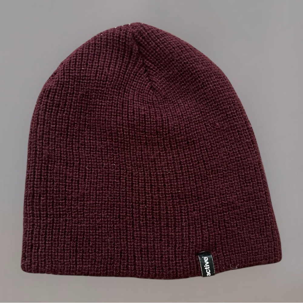 Active Ride Shop Maroon Knit Beanie Hat